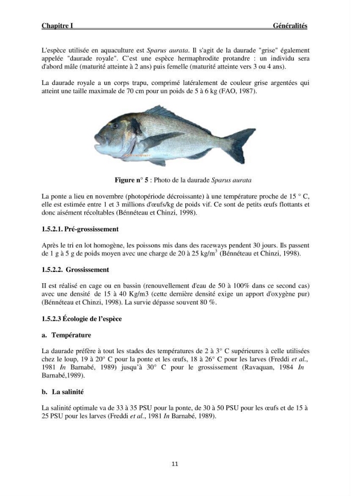 Caractérisation physico-chimique et bactériologique des eaux de la ferme d\'élevage de poissons marins ONDPA Cap Djinet (Wilaya de Boumerdes):