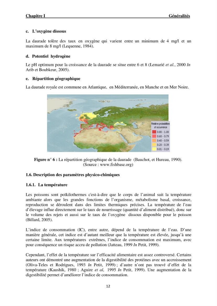 Caractérisation physico-chimique et bactériologique des eaux de la ferme d\'élevage de poissons marins ONDPA Cap Djinet (Wilaya de Boumerdes):