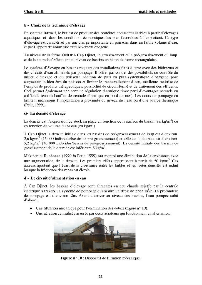 Caractérisation physico-chimique et bactériologique des eaux de la ferme d\'élevage de poissons marins ONDPA Cap Djinet (Wilaya de Boumerdes):