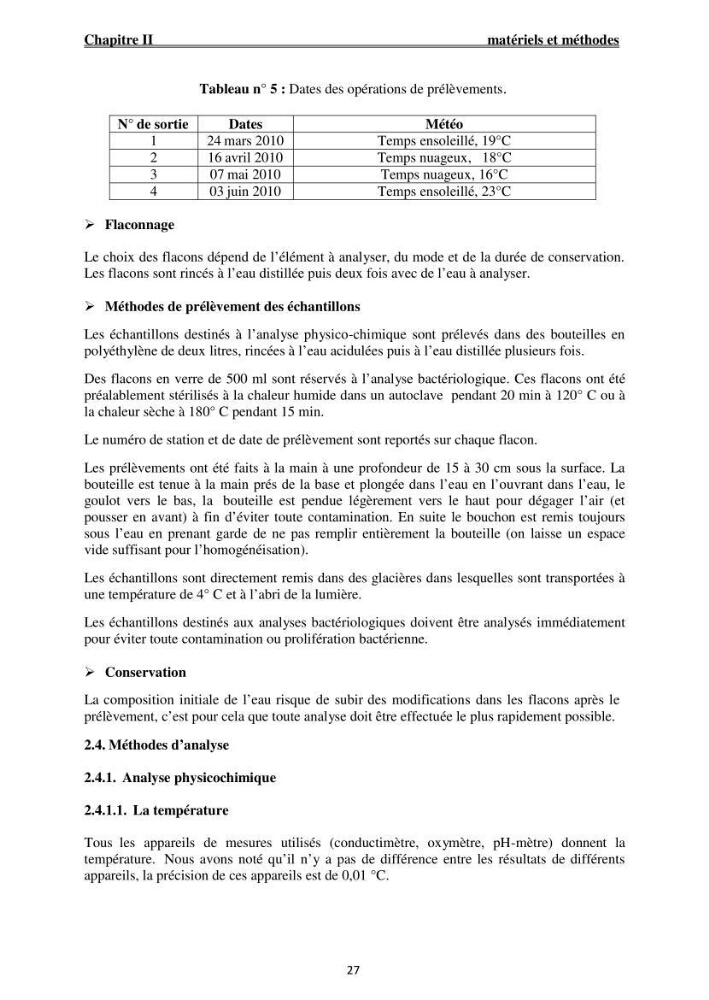 Caractérisation physico-chimique et bactériologique des eaux de la ferme d\'élevage de poissons marins ONDPA Cap Djinet (Wilaya de Boumerdes):