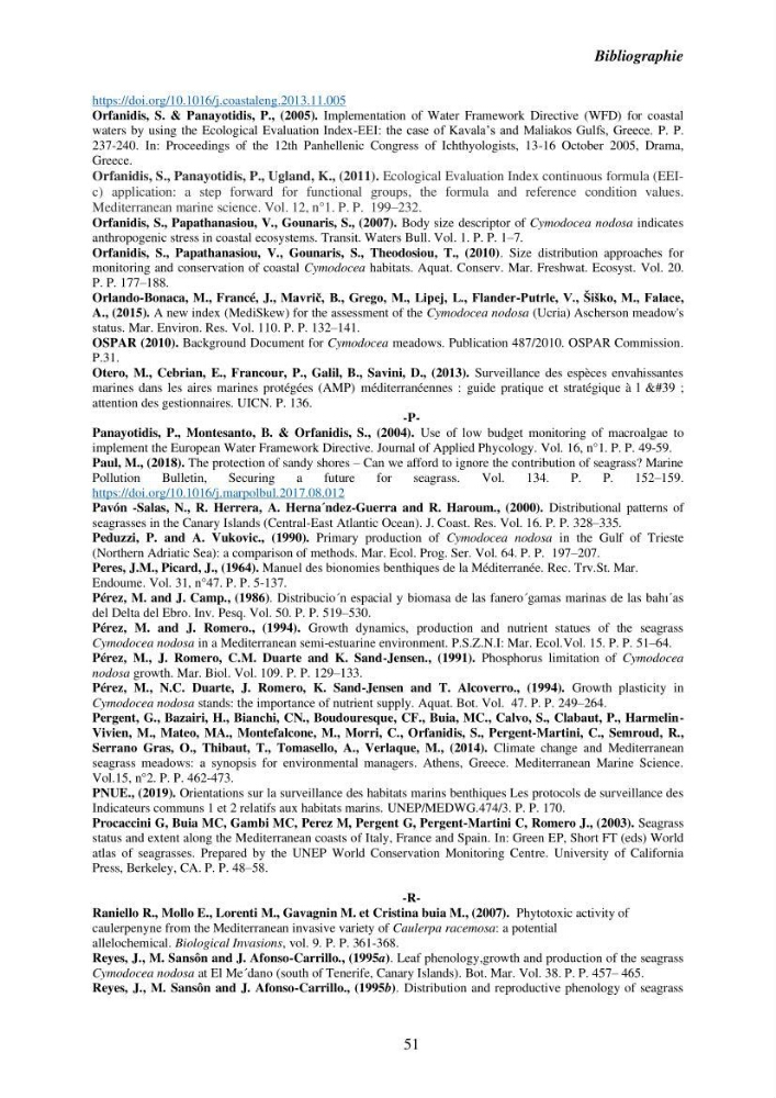 Etude des caractéristiques structurelles de Cymodocea nodosa (Ucria) Ascherson (1870) dans la baie de Bou Ismaïl
