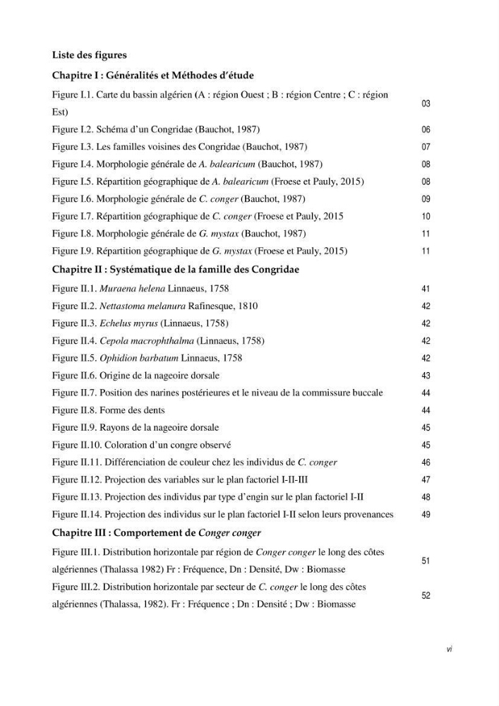 La famille des congridae ( Ostéichtyens, Anguilliformes) dans le bassin algérien: systématique, écologie et exploitation de Conger conger