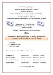 Reconstitution des informations sur les oiseaux marins bagués rencontrés sur le littoral de la wilaya de Tipaza