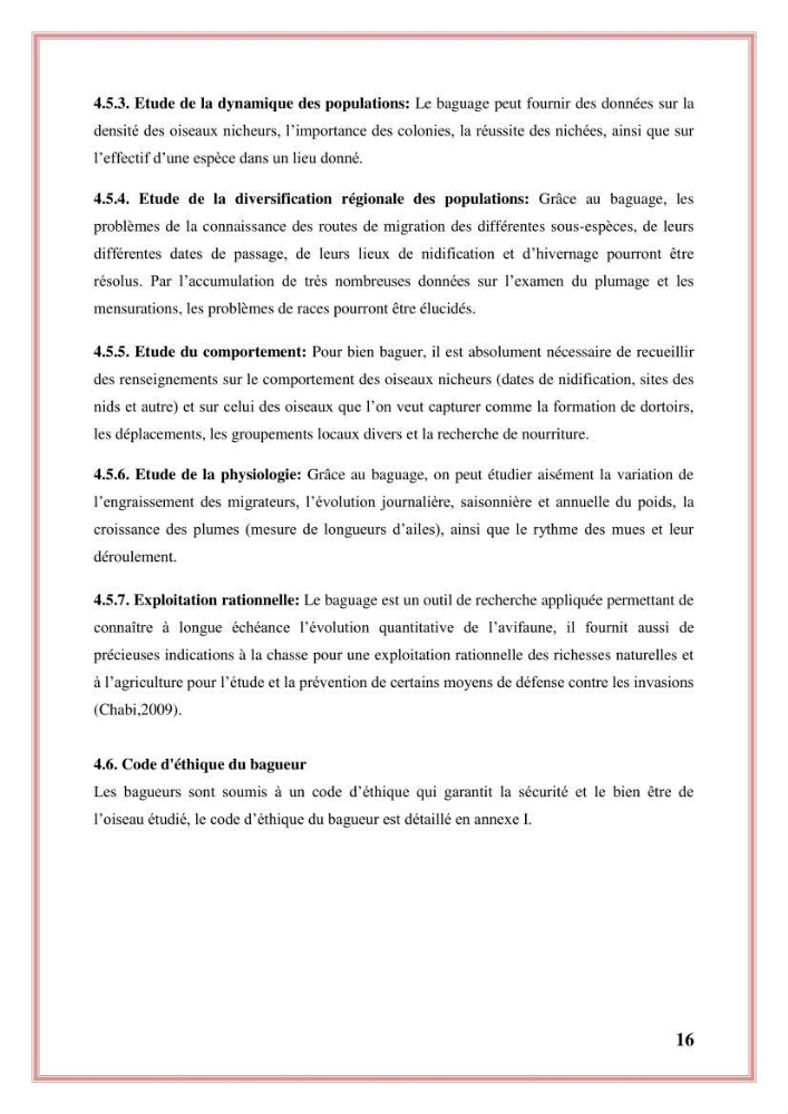 Reconstitution des informations sur les oiseaux marins bagués rencontrés sur le littoral de la wilaya de Tipaza