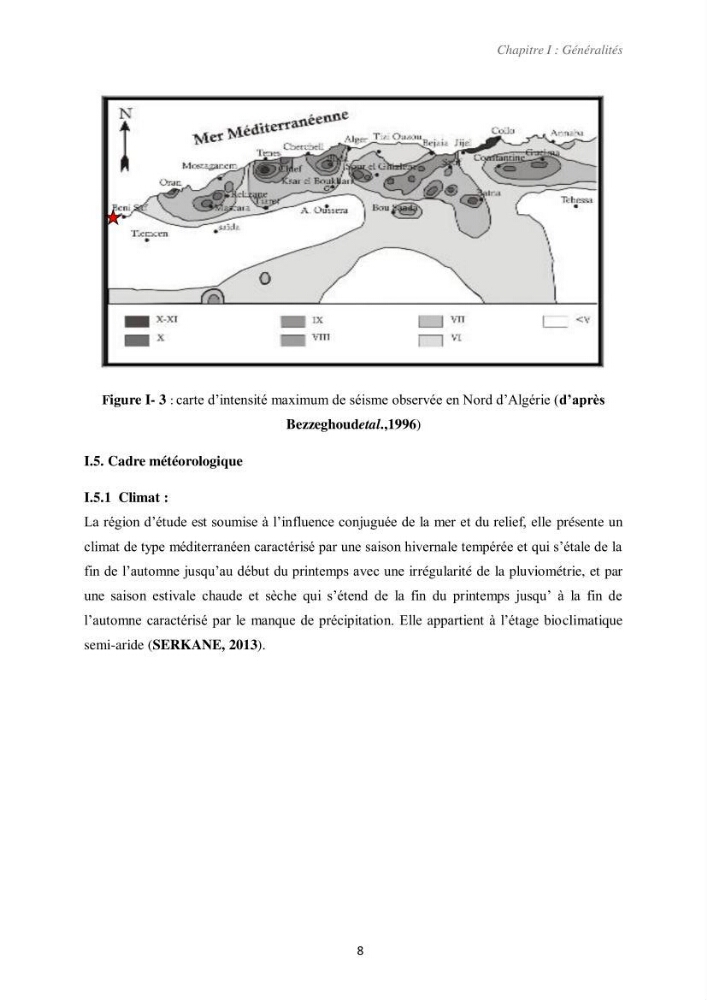 Etude d\'impact des infrastructures portuaires sur le processus hydro-sédimentaire: cas du port de pêche de Sidna Youchaa.W.de Tlemcen