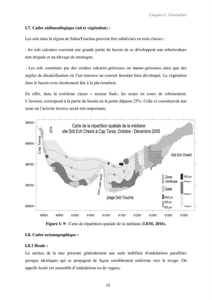 Etude d\'impact des infrastructures portuaires sur le processus hydro-sédimentaire: cas du port de pêche de Sidna Youchaa.W.de Tlemcen