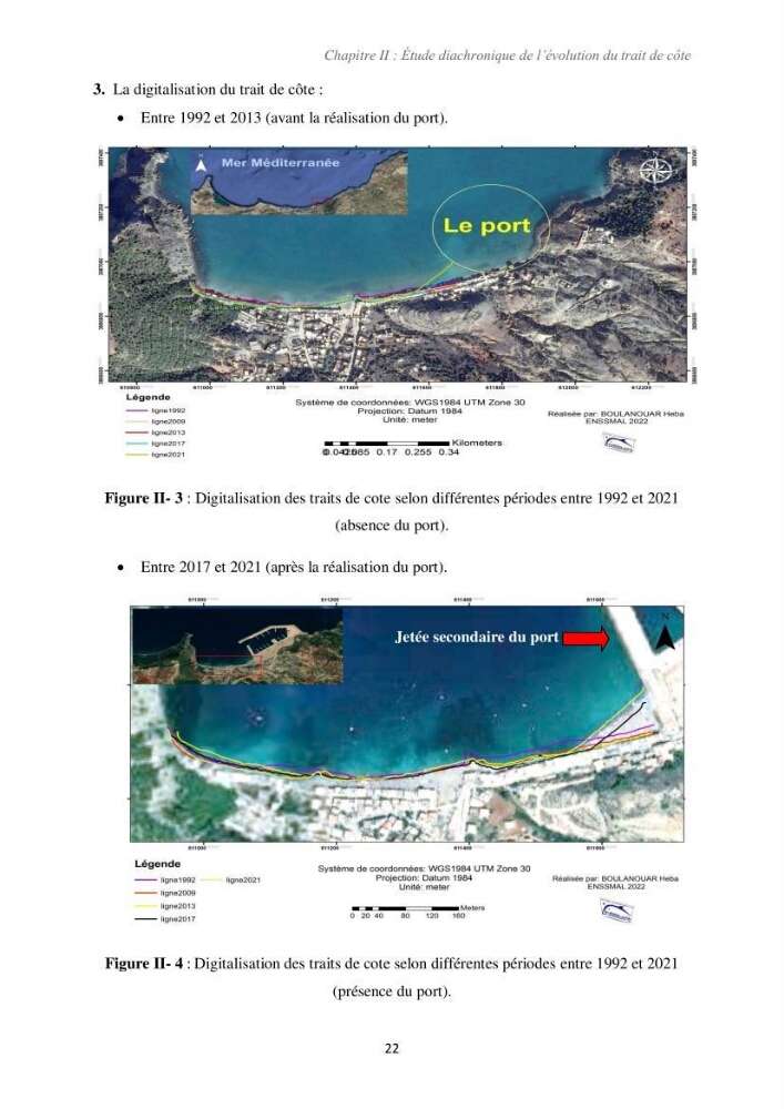 Etude d\'impact des infrastructures portuaires sur le processus hydro-sédimentaire: cas du port de pêche de Sidna Youchaa.W.de Tlemcen