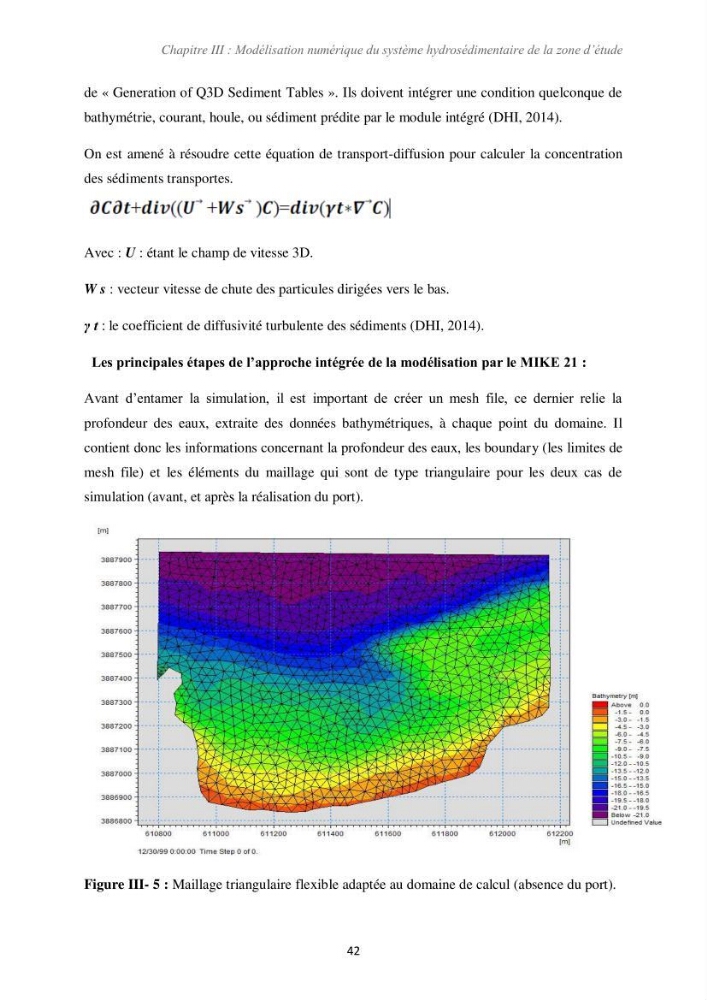 Etude d\'impact des infrastructures portuaires sur le processus hydro-sédimentaire: cas du port de pêche de Sidna Youchaa.W.de Tlemcen