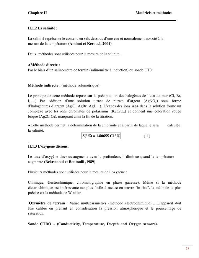 Analyse de données environnementales dans la région d\'El Kala (qualité des eaux)