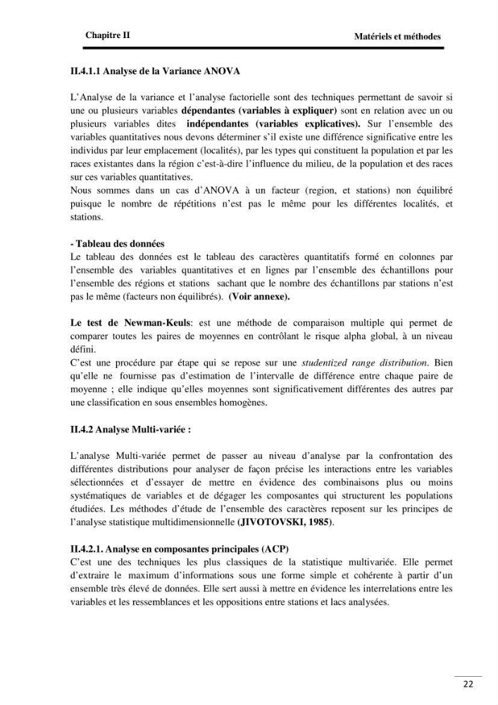 Analyse de données environnementales dans la région d\'El Kala (qualité des eaux)