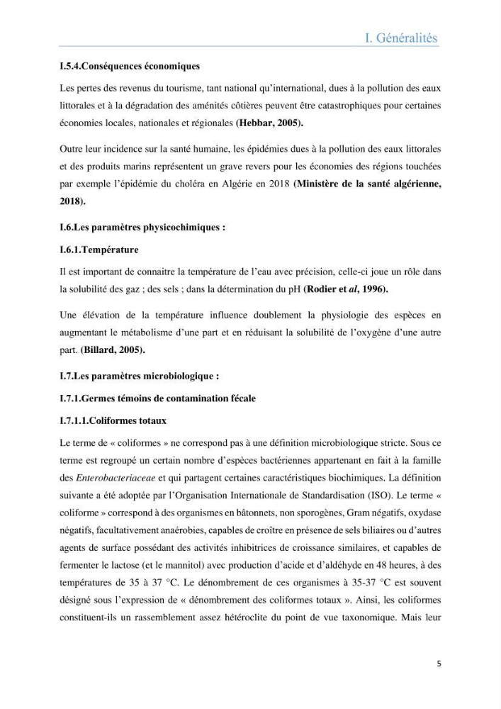 Analyse microbiologique et évaluation de la résistance aux antibiotiques des eaux de plages algéroises.: