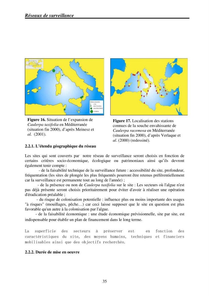 Mise en place de réseaux de surveillance environnementaux de la zone marine côtière de Taza ( wilaya de Jijel)
