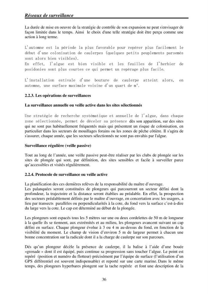 Mise en place de réseaux de surveillance environnementaux de la zone marine côtière de Taza ( wilaya de Jijel)