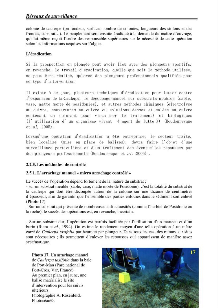 Mise en place de réseaux de surveillance environnementaux de la zone marine côtière de Taza ( wilaya de Jijel)