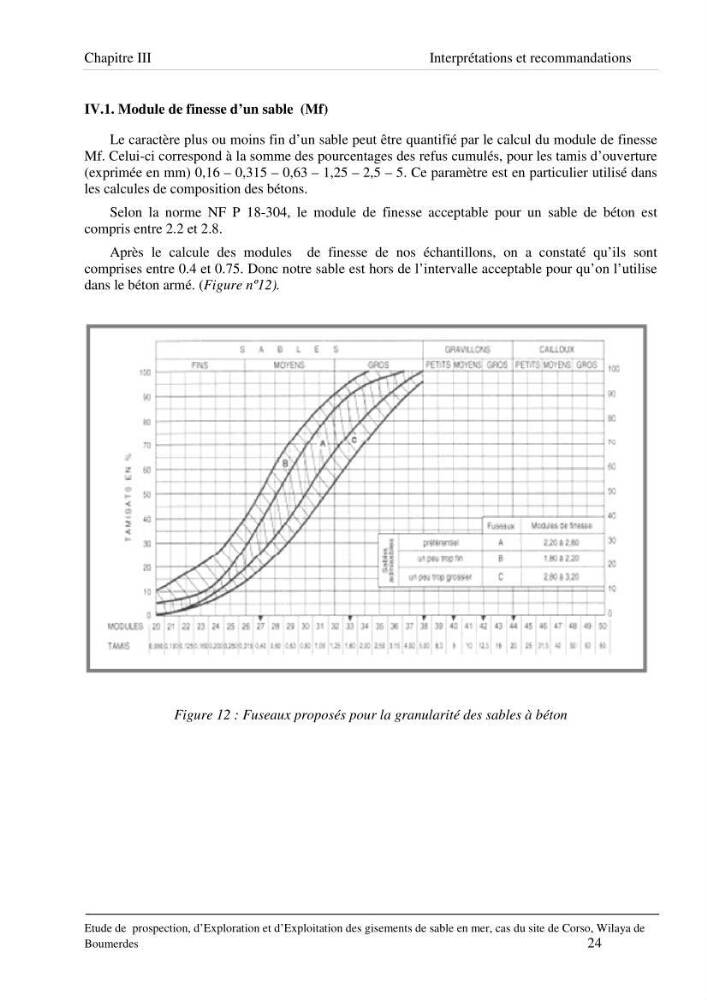 Etude de prospection d\'exploration et d\'exploitation des gisements de sable en mer: cas du site de Corso, wilaya de Boumerdes