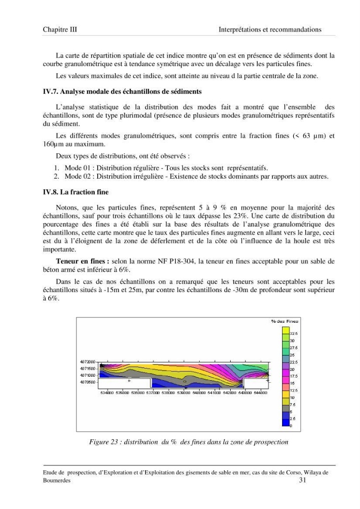Etude de prospection d\'exploration et d\'exploitation des gisements de sable en mer: cas du site de Corso, wilaya de Boumerdes