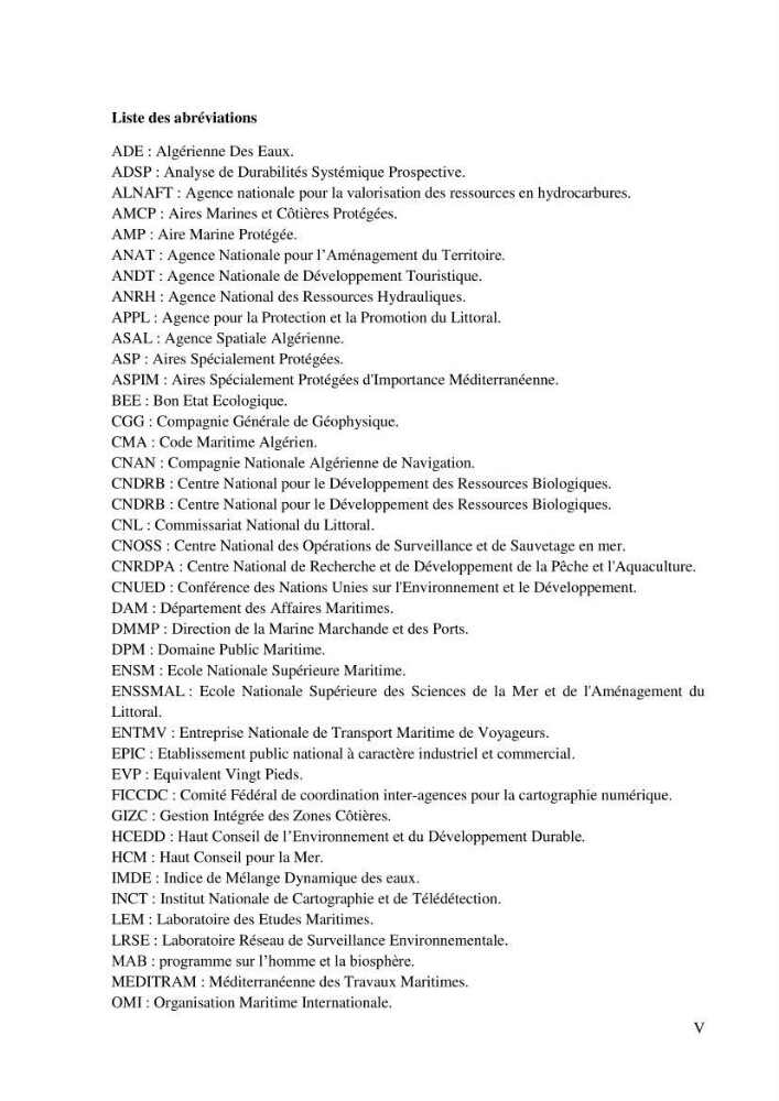 Etat des lieux de la planification de l\'espace maritime en Algerie