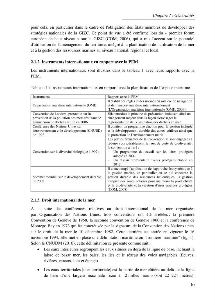 Etat des lieux de la planification de l\'espace maritime en Algerie