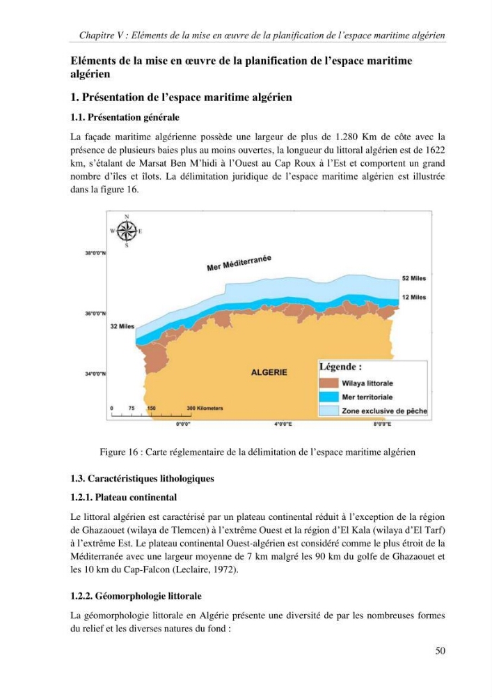 Etat des lieux de la planification de l\'espace maritime en Algerie