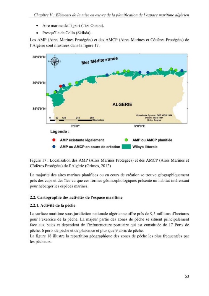 Etat des lieux de la planification de l\'espace maritime en Algerie