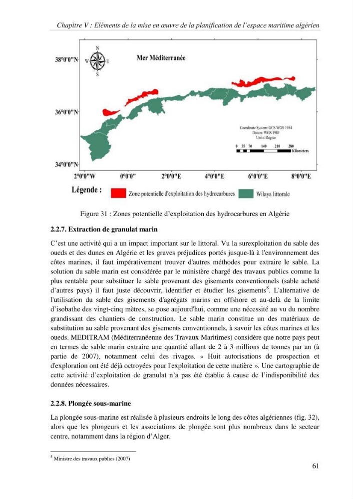 Etat des lieux de la planification de l\'espace maritime en Algerie