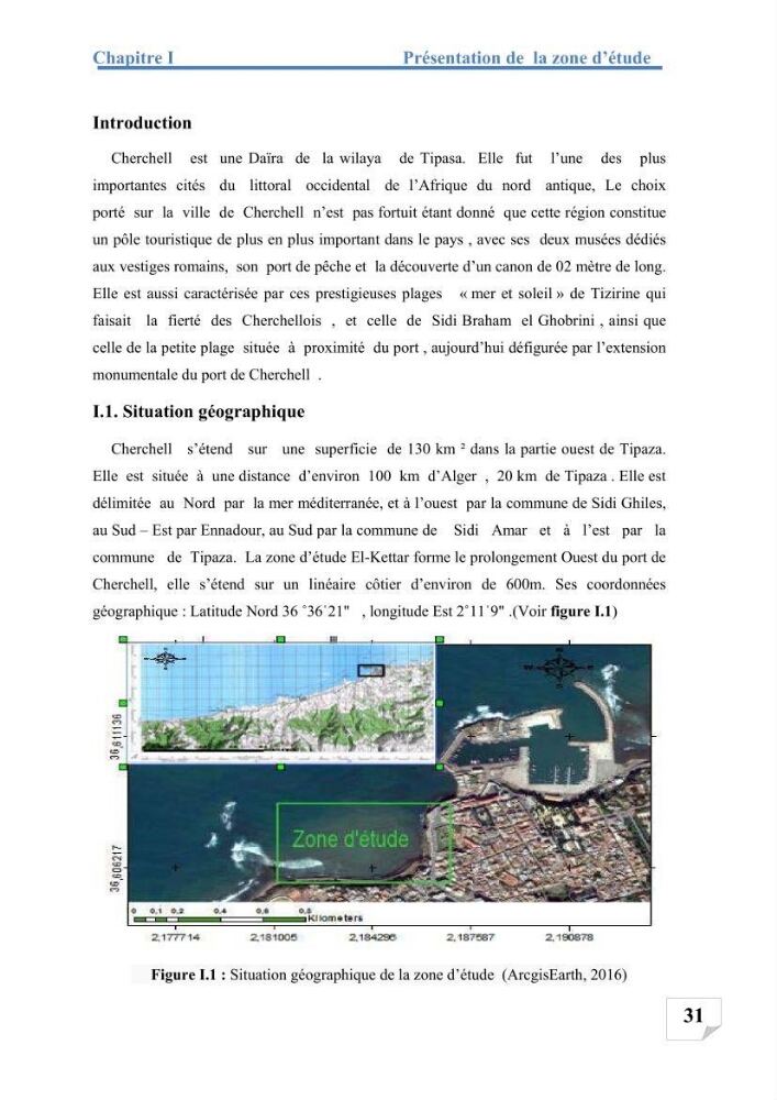 Etude de protection du rivage d\'el kettar-cherchell:
