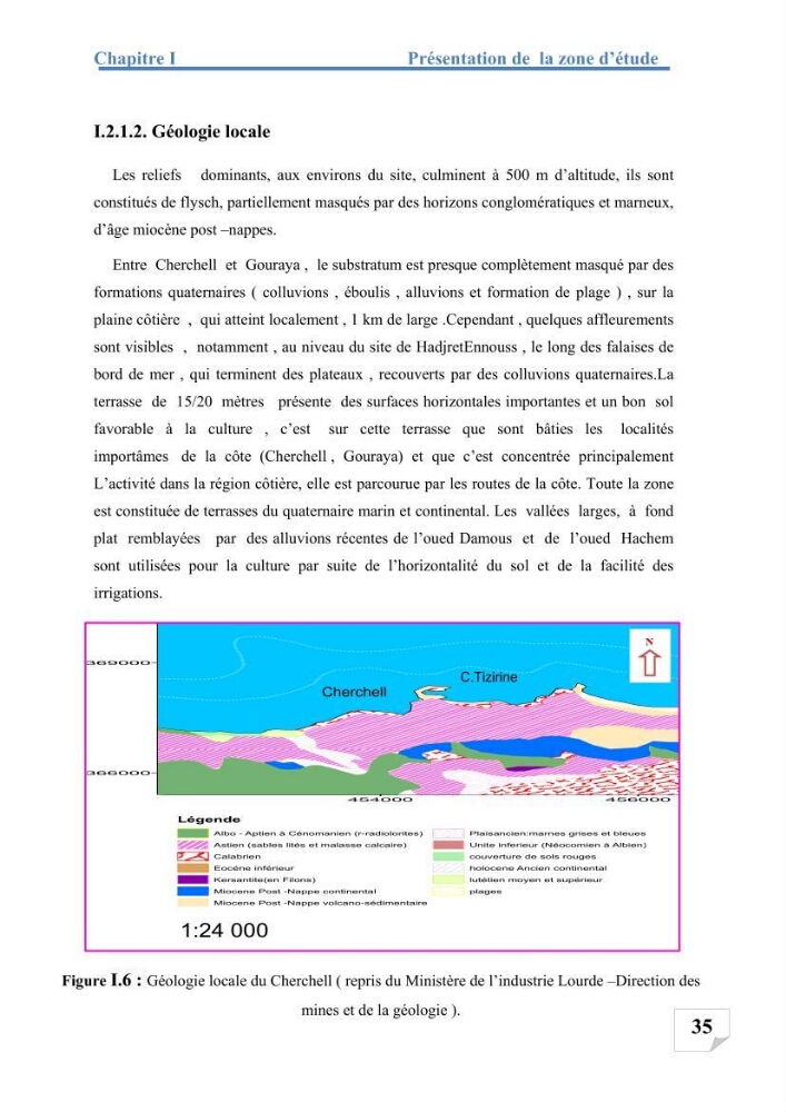 Etude de protection du rivage d\'el kettar-cherchell: