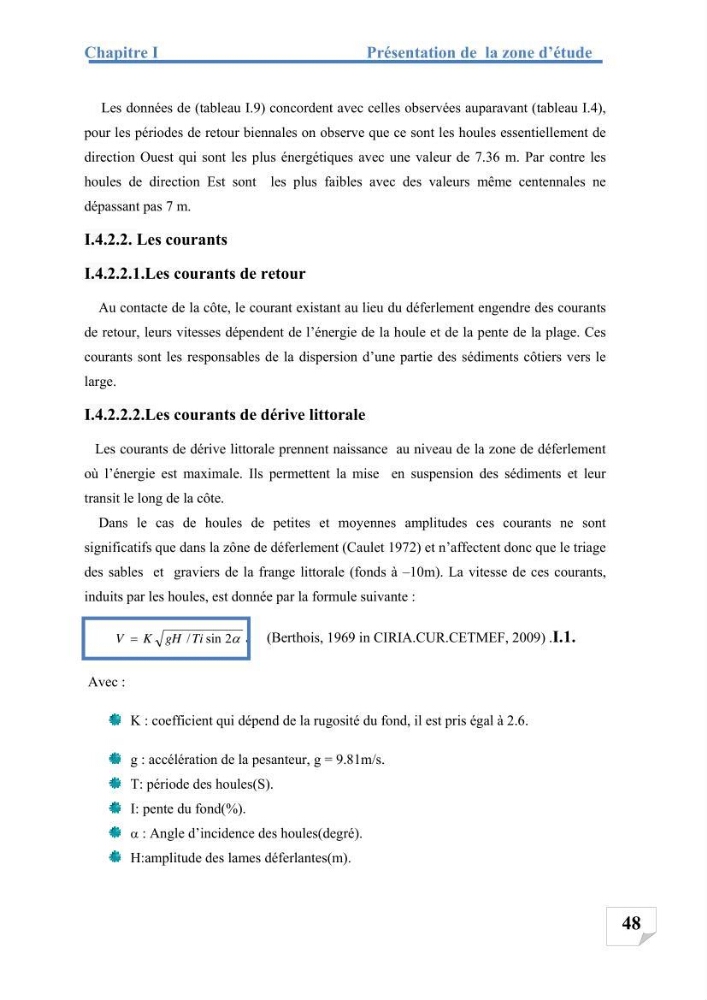 Etude de protection du rivage d\'el kettar-cherchell: