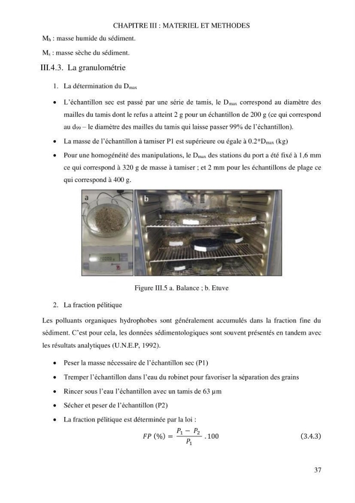 Evaluation du pouvoir de rétention des hydrocarbures aromatiques polycycliques dans la matrice sédimentaire de la baie d’El Djamila