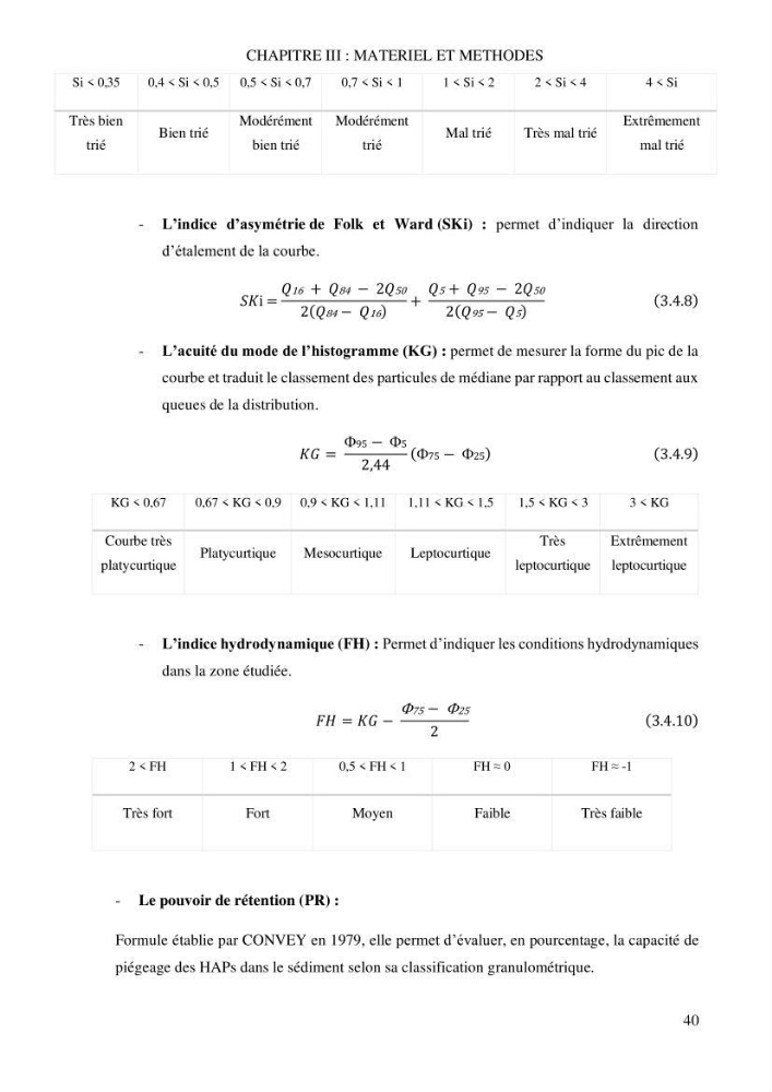 Evaluation du pouvoir de rétention des hydrocarbures aromatiques polycycliques dans la matrice sédimentaire de la baie d’El Djamila