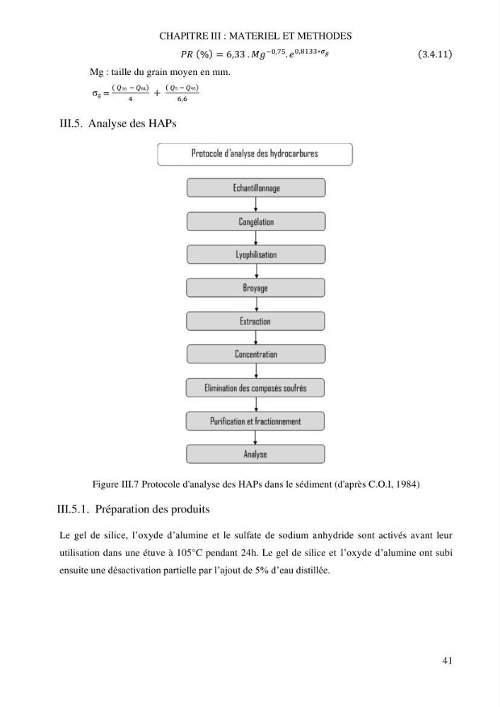 Evaluation du pouvoir de rétention des hydrocarbures aromatiques polycycliques dans la matrice sédimentaire de la baie d’El Djamila