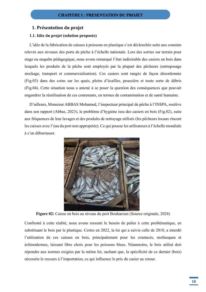 Recyclage et valorisation des déchets thermoplastiques entreprise de fabrication de caisse a poisson en polyethylene haute densité ( PEHD)