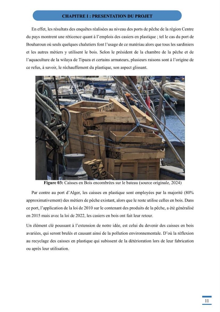 Recyclage et valorisation des déchets thermoplastiques entreprise de fabrication de caisse a poisson en polyethylene haute densité ( PEHD)