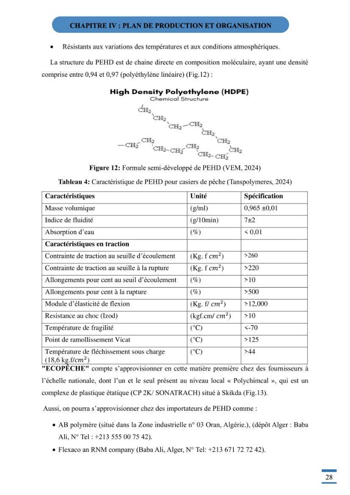 Recyclage et valorisation des déchets thermoplastiques entreprise de fabrication de caisse a poisson en polyethylene haute densité ( PEHD)