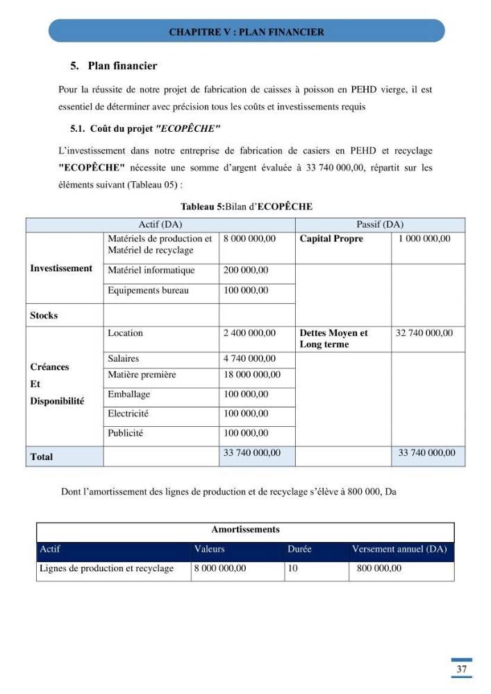 Recyclage et valorisation des déchets thermoplastiques entreprise de fabrication de caisse a poisson en polyethylene haute densité ( PEHD)