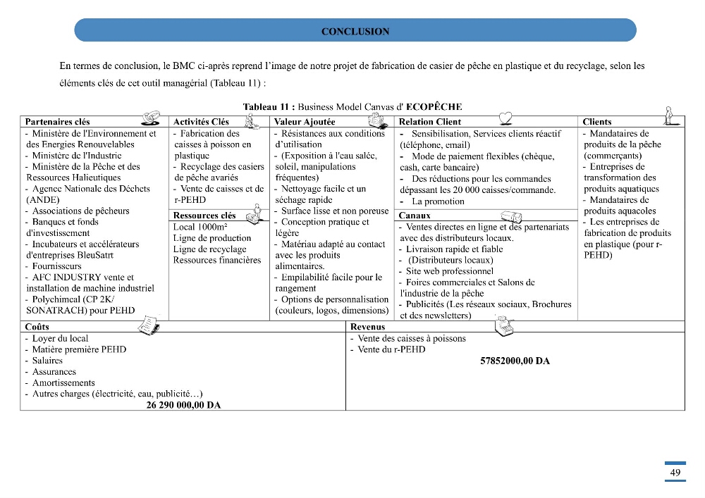 Recyclage et valorisation des déchets thermoplastiques entreprise de fabrication de caisse a poisson en polyethylene haute densité ( PEHD)