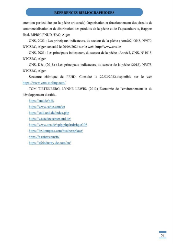 Recyclage et valorisation des déchets thermoplastiques entreprise de fabrication de caisse a poisson en polyethylene haute densité ( PEHD)