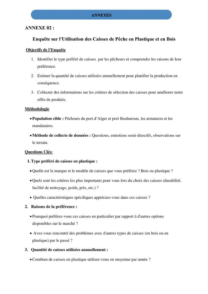 Recyclage et valorisation des déchets thermoplastiques entreprise de fabrication de caisse a poisson en polyethylene haute densité ( PEHD)
