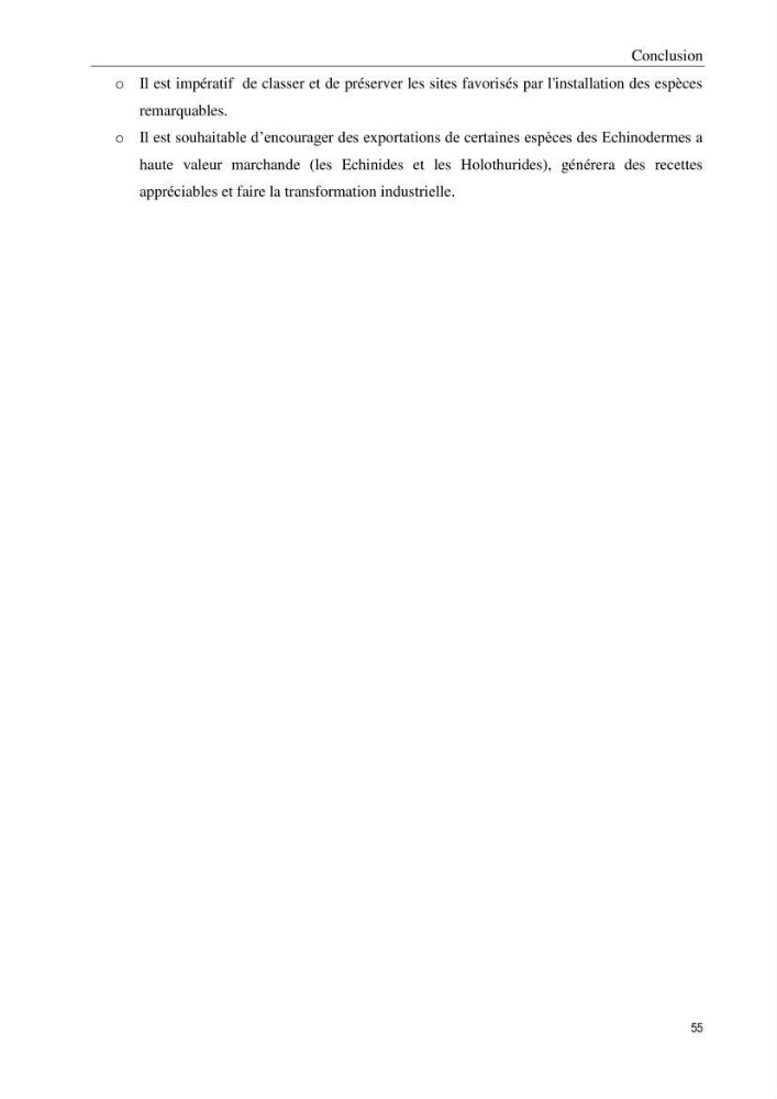 Inventaire et systematique des echinodermes de la côte Algérienne
