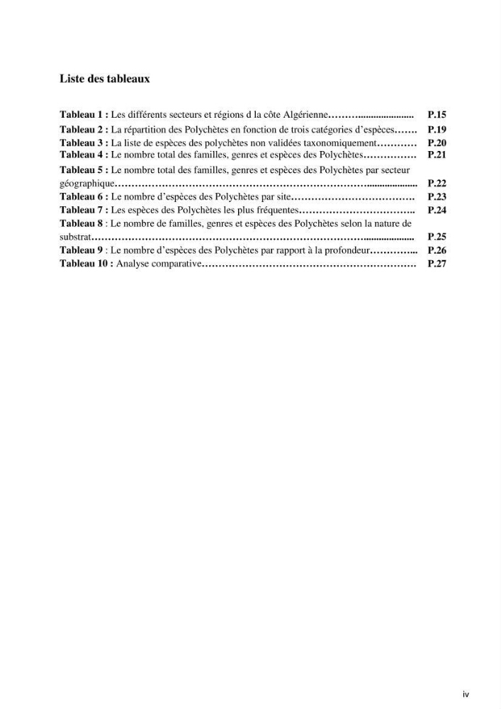 Actualisation de l’inventaire national des Polychètes de la côte algérienne