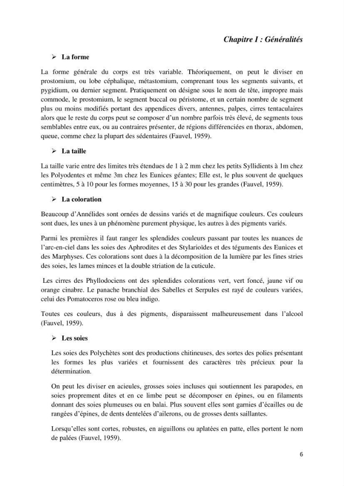 Actualisation de l’inventaire national des Polychètes de la côte algérienne