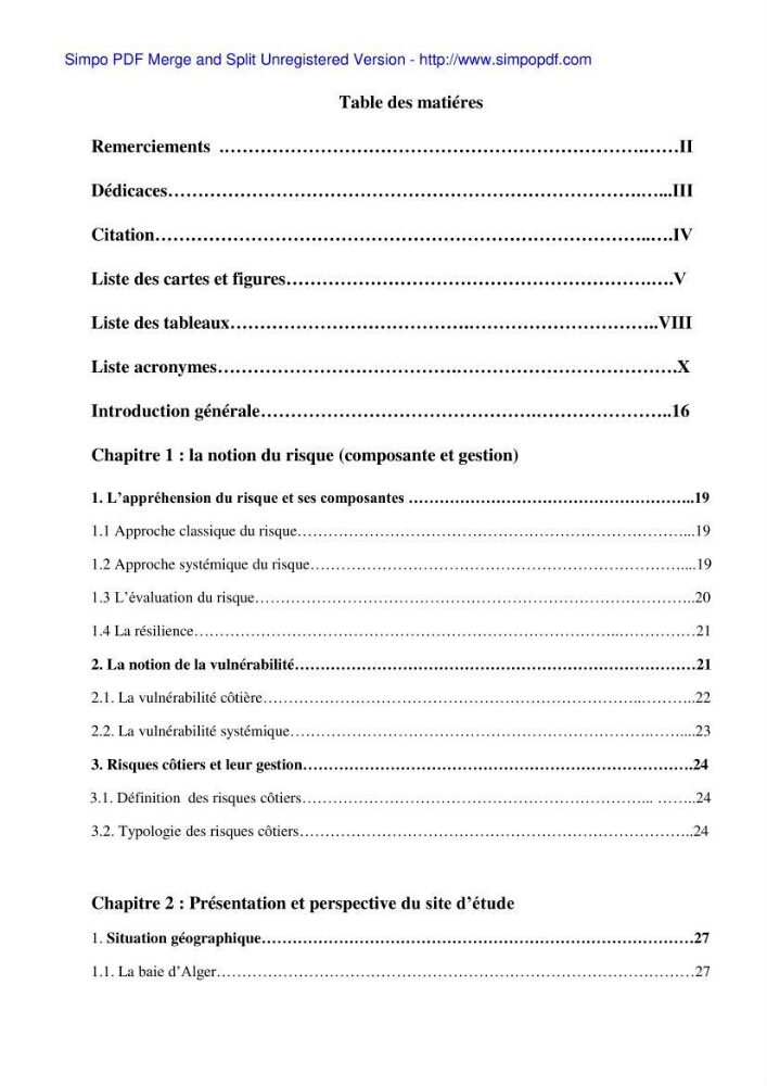 Approche systématique pour la gestion du risque de submersion marine (Hussein dey et El mohammadia)