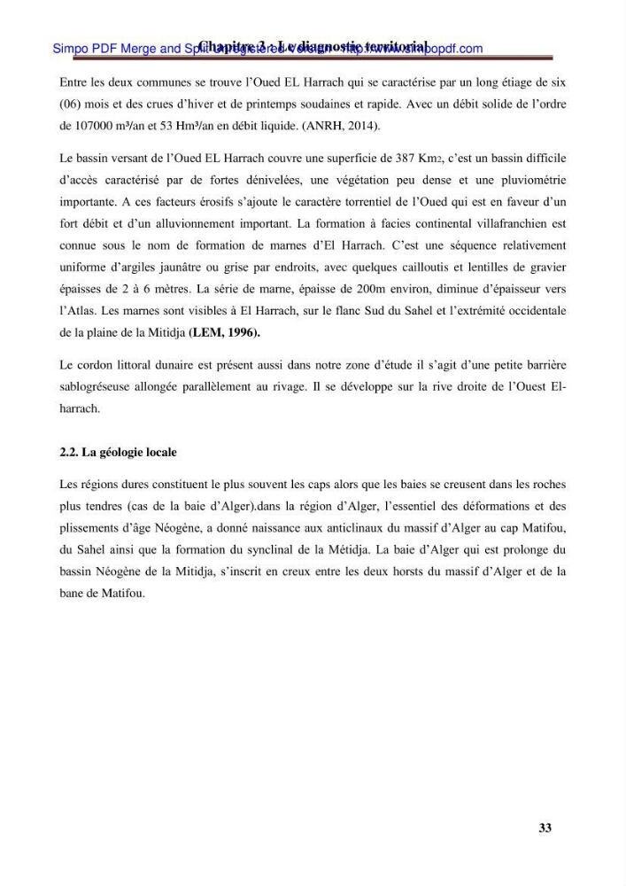 Approche systématique pour la gestion du risque de submersion marine (Hussein dey et El mohammadia)