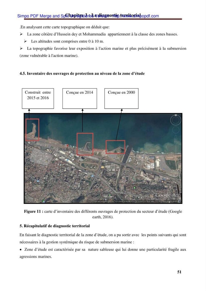 Approche systématique pour la gestion du risque de submersion marine (Hussein dey et El mohammadia)