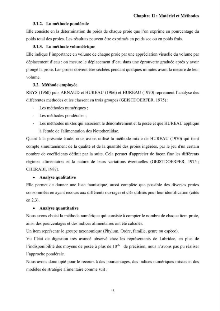Contribution à l’étude comparative des stratégies alimentaires de cinq espèces de Labridae (Téléostéens, Perciformes) du bassin algérien.: