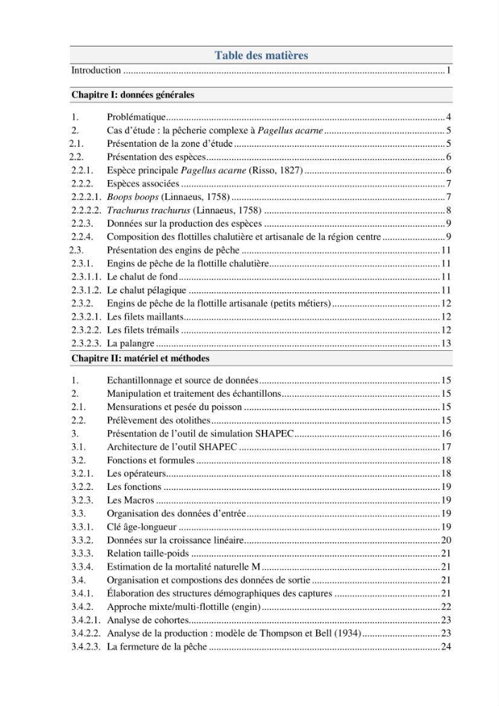 Elaboration d’un outil de simulation pour l’évaluation et de la gestion des pêcheries mixtes multi-flottille