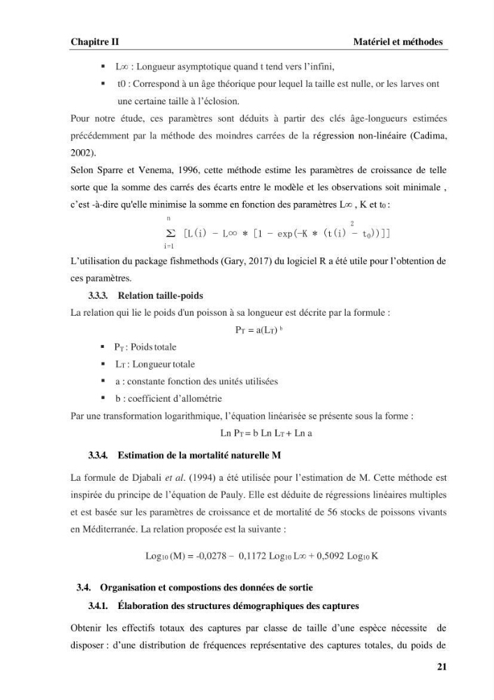 Elaboration d’un outil de simulation pour l’évaluation et de la gestion des pêcheries mixtes multi-flottille
