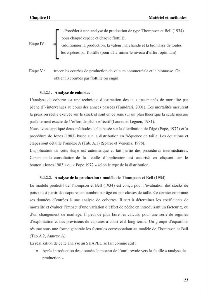 Elaboration d’un outil de simulation pour l’évaluation et de la gestion des pêcheries mixtes multi-flottille