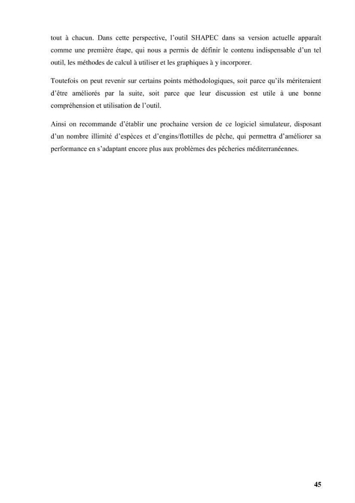 Elaboration d’un outil de simulation pour l’évaluation et de la gestion des pêcheries mixtes multi-flottille