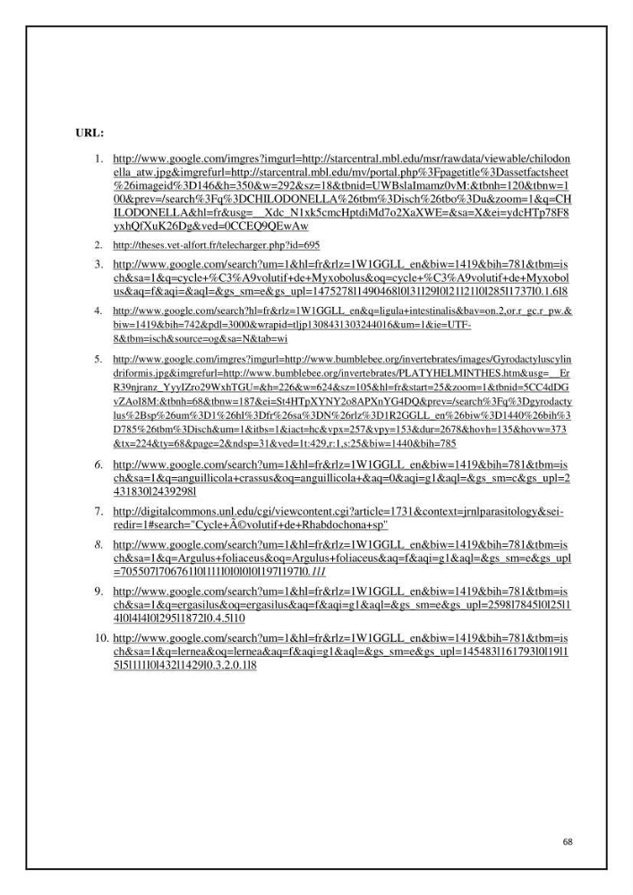 Inventaire de la parasitofaune des poissons dulcicoles d\'Algérie: